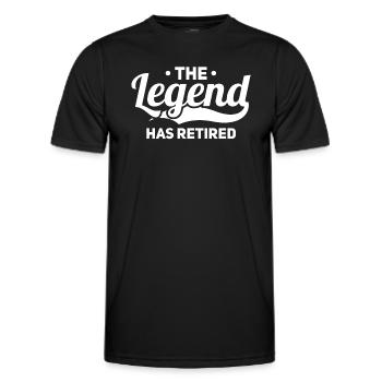 Retraité Pension de retraite Humour Idée cadeau Grand-père - T-shirt sport Homme - noir - Devant - AI Model Male 178 dark (178cm)