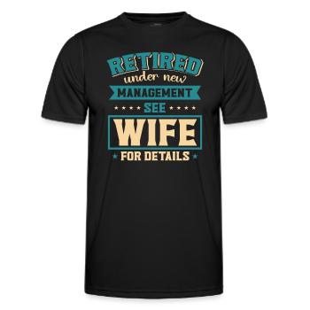 Rentner Rente Ruhestand Humor Geschenkidee Opa - Männer Funktions-T-Shirt - Schwarz - Vorne - AI Model Male 178 dark (178cm)
