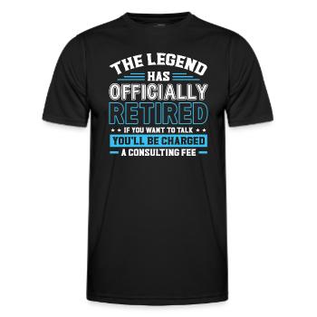 Rentner Ruhestand Rente Humor Geschenkidee Opa - Männer Funktions-T-Shirt - Schwarz - Vorne - AI Model Male 178 dark (178cm)