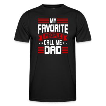Papa Geschenkidee My Favorite People Call Me Dad - Männer Funktions-T-Shirt - Schwarz - Vorne - AI Model Male 178 dark (178cm)