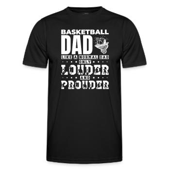 Basketball Dad Papa Vater Geschenkidee - Männer Funktions-T-Shirt - Schwarz - Vorne - AI Model Male 178 dark (178cm)