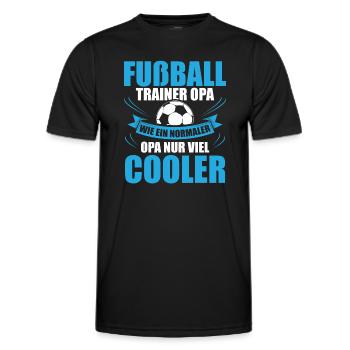 Fußball Trainer Opa Geschenkidee - Männer Funktions-T-Shirt - Schwarz - Vorne - AI Model Male 178 dark (178cm)