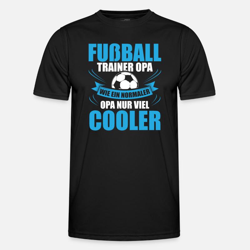 Fußball Trainer Opa Geschenkidee - Männer Funktions-T-Shirt - Schwarz