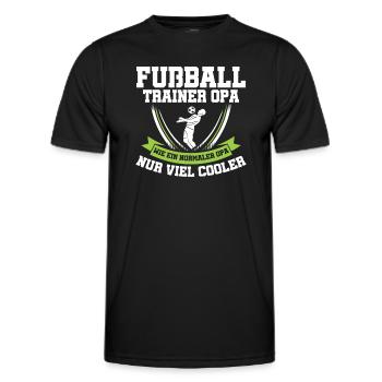 Fußball Trainer Opa Geschenkidee - Männer Funktions-T-Shirt - Schwarz - Vorne - AI Model Male 178 dark (178cm)
