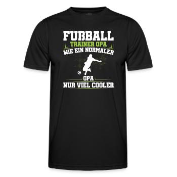 Fußball Trainer Opa Geschenkidee - Männer Funktions-T-Shirt - Schwarz - Vorne - AI Model Male 178 dark (178cm)