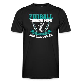 Fußball Trainer Papa Geschenkidee Vater - Männer Funktions-T-Shirt - Schwarz - Vorne - AI Model Male 178 dark (178cm)