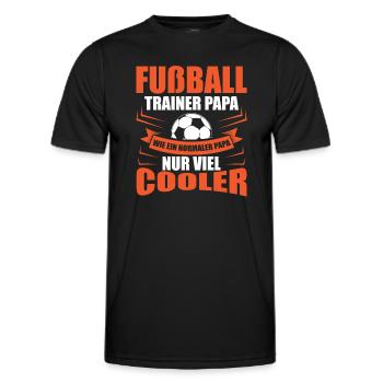 Fußball Trainer Papa Geschenkidee Vater - Männer Funktions-T-Shirt - Schwarz - Vorne - AI Model Male 178 dark (178cm)