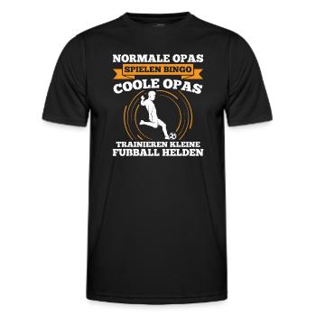 Fußball Opa Trainer Großvater Geschenkidee - Männer Funktions-T-Shirt - Schwarz - Vorne - AI Model Male 178 dark (178cm)