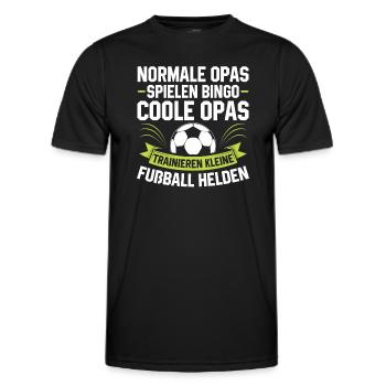 Fußball Opa Trainer Großvater Geschenkidee - Männer Funktions-T-Shirt - Schwarz - Vorne - AI Model Male 178 dark (178cm)