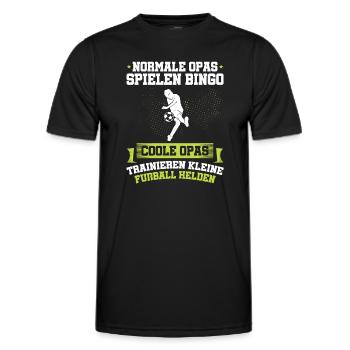 Fußball Opa Trainer Großvater Geschenkidee - Männer Funktions-T-Shirt - Schwarz - Vorne - AI Model Male 178 dark (178cm)