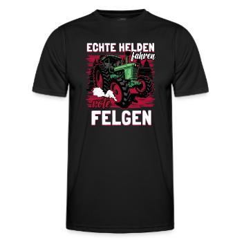 Landwirt Traktor Landwirtschaft Geschenkidee - Männer Funktions-T-Shirt - Schwarz - Vorne - AI Model Male 178 dark (178cm)
