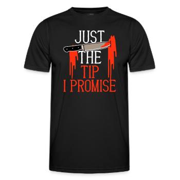 Halloween Männer Horror Just The Tip I Promise - Männer Funktions-T-Shirt - Schwarz - Vorne - AI Model Male 178 dark (178cm)