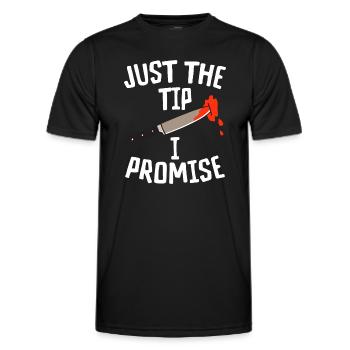Halloween Männer Horror Just The Tip I Promise - Männer Funktions-T-Shirt - Schwarz - Vorne - AI Model Male 178 dark (178cm)