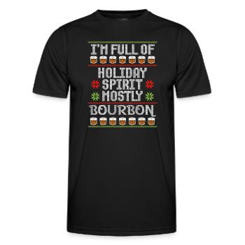Weihnachten Xmas Whiskey Holiday Spirit Bourbon - Männer Funktions-T-Shirt - Schwarz - Vorne - AI Model Male 178 dark (178cm)