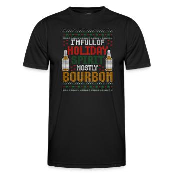 Weihnachten Xmas Whiskey Holiday Spirit Bourbon - Männer Funktions-T-Shirt - Schwarz - Vorne - AI Model Male 178 dark (178cm)