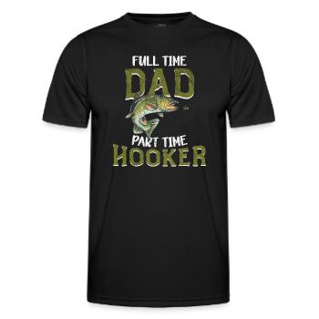Angler Dad Dad Fishing Fishing Saying Humor - Men's Functional T-Shirt - black - Front - AI Model Male 178 dark (178cm)