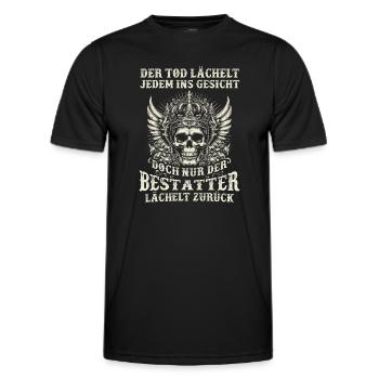 Bestatter Bestattungsfachkraft Geschenkidee Tod - Männer Funktions-T-Shirt - Schwarz - Vorne - AI Model Male 178 dark (178cm)