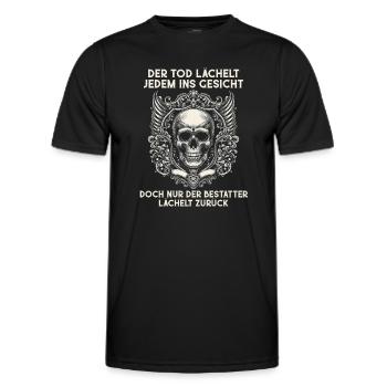 Bestatter Bestattungsfachkraft Geschenkidee Tod - Männer Funktions-T-Shirt - Schwarz - Vorne - AI Model Male 178 dark (178cm)