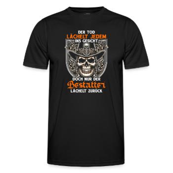 Bestatter Bestattungsfachkraft Geschenkidee Tod - Männer Funktions-T-Shirt - Schwarz - Vorne - AI Model Male 178 dark (178cm)
