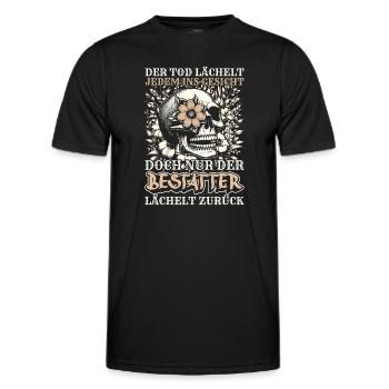 Bestatter Bestattungsfachkraft Geschenkidee Humor - Männer Funktions-T-Shirt - Schwarz - Vorne - AI Model Male 178 dark (178cm)