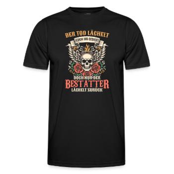 Bestatter Bestattungsfachkraft Geschenkidee Humor - Männer Funktions-T-Shirt - Schwarz - Vorne - AI Model Male 178 dark (178cm)