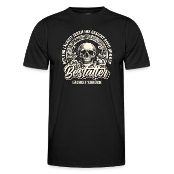 Bestatter Bestattungsfachkraft Geschenkidee Humor - Männer Funktions-T-Shirt - Schwarz - Vorne - AI Model Male 178 dark (178cm)