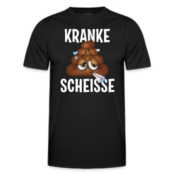 Kranke Scheisse - Männer Funktions-T-Shirt - Schwarz - Vorne - AI Model Male 178 dark (178cm)