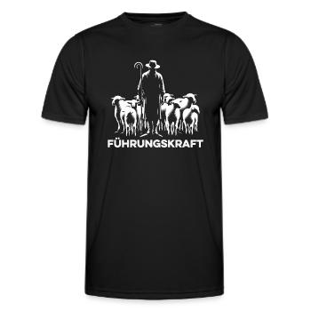 Führungskraft Schafe Hirte Geschenkidee Lustig - Männer Funktions-T-Shirt - Schwarz - Vorne - AI Model Male 178 dark (178cm)