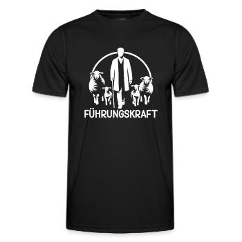 Führungskraft Schafe Schafhirte Geschenkidee Humor - Männer Funktions-T-Shirt - Schwarz - Vorne - AI Model Male 178 dark (178cm)