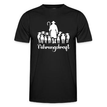 Führungskraft Schafe Hirte Geschenkidee Lustig - Männer Funktions-T-Shirt - Schwarz - Vorne - AI Model Male 178 dark (178cm)