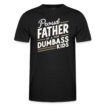 Papa Geschenkidee Fun Father Of A Few Dumbass Kids - Männer Funktions-T-Shirt - Schwarz - Vorne - AI Model Male 178 dark (178cm)