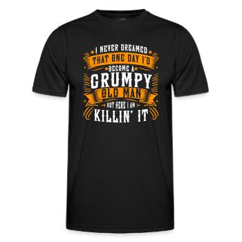 Opa Großvater Rentner Become A Grumpy Old Man - T-shirt sport Homme - noir - Devant - AI Model Male 178 dark (178cm)