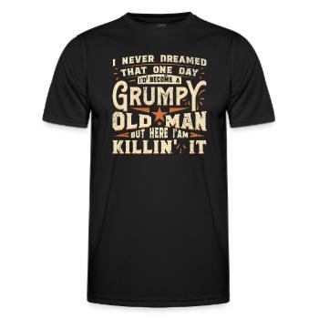 Opa Großvater Ruhestand Become A Grumpy Old Man - Männer Funktions-T-Shirt - Schwarz - Vorne - AI Model Male 178 dark (178cm)