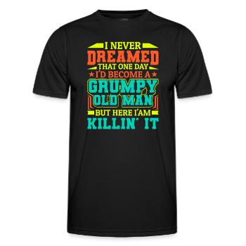 Opa Großvater Geschenkidee Become A Grumpy Old Man - T-shirt sport Homme - noir - Devant - AI Model Male 178 dark (178cm)