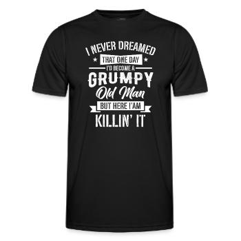 Opa Großvater Geschenkidee Become A Grumpy Old Man - T-shirt sport Homme - noir - Devant - AI Model Male 178 dark (178cm)