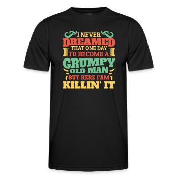 Opa Großvater Geschenkidee Become A Grumpy Old Man - T-shirt sport Homme - noir - Devant - AI Model Male 178 dark (178cm)