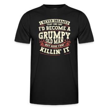 Opa Großvater Geschenkidee Become A Grumpy Old Man - Männer Funktions-T-Shirt - Schwarz - Vorne - AI Model Male 178 dark (178cm)