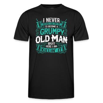 Opa Großvater Rentner Become A Grumpy Old Man - T-shirt sport Homme - noir - Devant - AI Model Male 178 dark (178cm)
