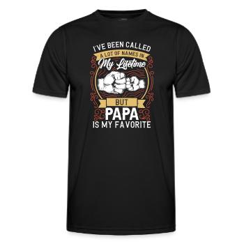 Papa Vater Sohn Geschenkidee Called A Lot Of Names - Männer Funktions-T-Shirt - Schwarz - Vorne - AI Model Male 178 dark (178cm)