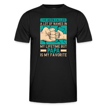 Papa Vater Sohn Geschenkidee Called A Lot Of Names - Männer Funktions-T-Shirt - Schwarz - Vorne - AI Model Male 178 dark (178cm)