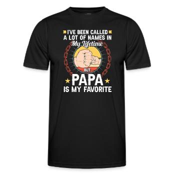 Papa Vater Sohn Geschenkidee Called A Lot Of Names - Männer Funktions-T-Shirt - Schwarz - Vorne - AI Model Male 178 dark (178cm)