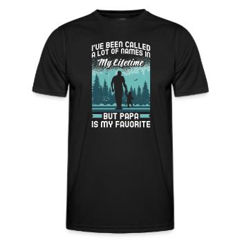 Papa Vater Sohn Geschenkidee Called A Lot Of Names - Männer Funktions-T-Shirt - Schwarz - Vorne - AI Model Male 178 dark (178cm)