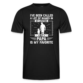 Papa Vater Sohn Geschenkidee Called A Lot Of Names - Männer Funktions-T-Shirt - Schwarz - Vorne - AI Model Male 178 dark (178cm)
