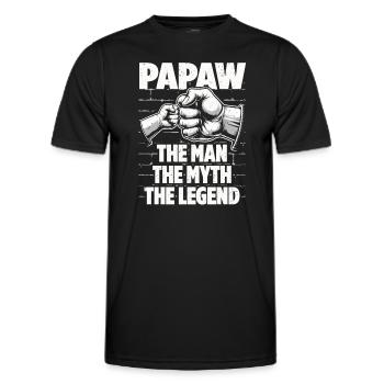 Papa Geschenkidee Papaw Spruch Vater Sohn - Männer Funktions-T-Shirt - Schwarz - Vorne - AI Model Male 178 dark (178cm)