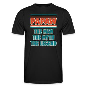 Papa Opa Geschenkidee Papaw Spruch Humor Vater - Männer Funktions-T-Shirt - Schwarz - Vorne - AI Model Male 178 dark (178cm)