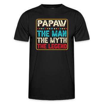 Papa Opa Geschenkidee Papaw Spruch Humor Vater - Männer Funktions-T-Shirt - Schwarz - Vorne - AI Model Male 178 dark (178cm)