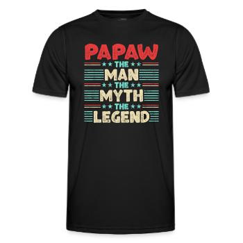Papa Opa Geschenkidee Papaw Spruch Humor Vater - Männer Funktions-T-Shirt - Schwarz - Vorne - AI Model Male 178 dark (178cm)