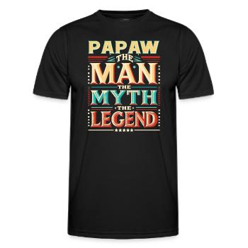 Papa Opa Vater Geschenkidee Papaw Spruch Humor - Männer Funktions-T-Shirt - Schwarz - Vorne - AI Model Male 178 dark (178cm)