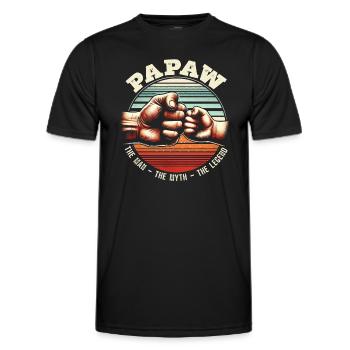 Papa Opa Vater Geschenkidee Papaw Spruch Humor - Männer Funktions-T-Shirt - Schwarz - Vorne - AI Model Male 178 dark (178cm)