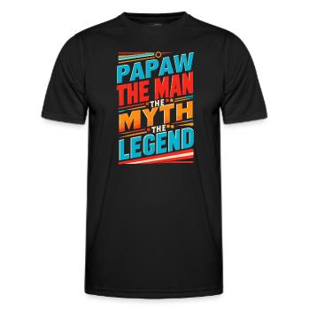 Papa Vater Opa Geschenkidee Papaw Spruch Humor - Männer Funktions-T-Shirt - Schwarz - Vorne - AI Model Male 178 dark (178cm)
